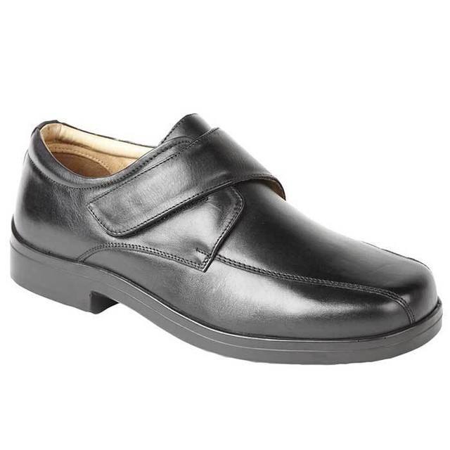 extra wide fit mens shoes velcro fastening