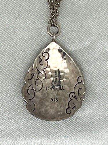 Lois Hill Sterling Silver Pendant with Necklace Chain #56 - STUNNING! - Picture 6 of 8
