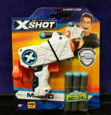 Brand New ZURU X Shot Micro Dart Blaster Rapid Fire Dart Storage 80 Feet Range