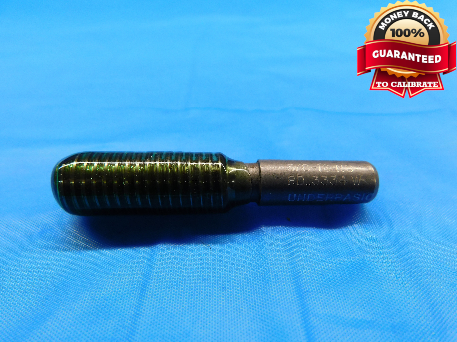 3/8 16 NC-W SPECIAL SET THREAD PLUG GAGE .375 .3750 GO ONLY P.D ...