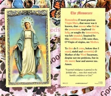The Memorare  - Laminated Holy Card 800-1131