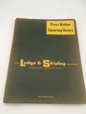 1959 Lodge & Shipley Co. Press Brakes Squaring Shears- Sales/Specifications
