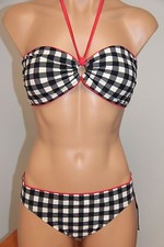 NWT Marc by Marc Jacobs Bikini 2 pc Swimsuit Set Sz L Black Bandeau