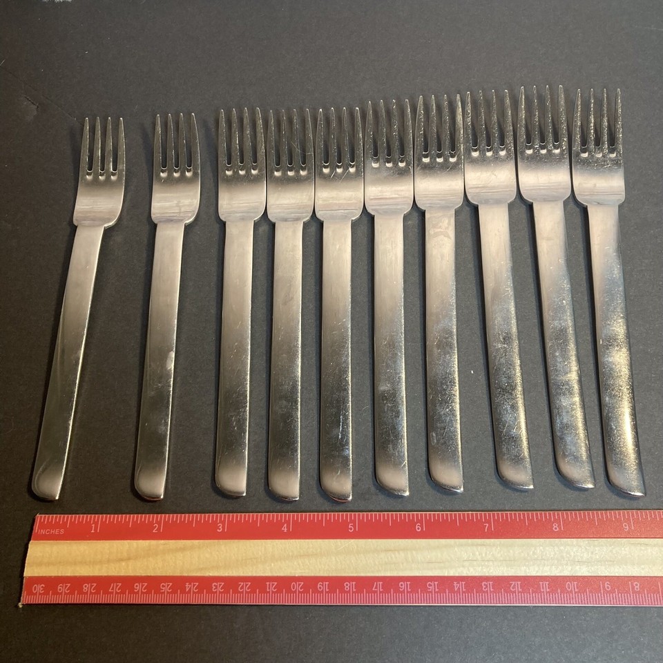 10 Salad Forks Pattern HEN86 By J A Henckels Zwilling Stainless Steel
