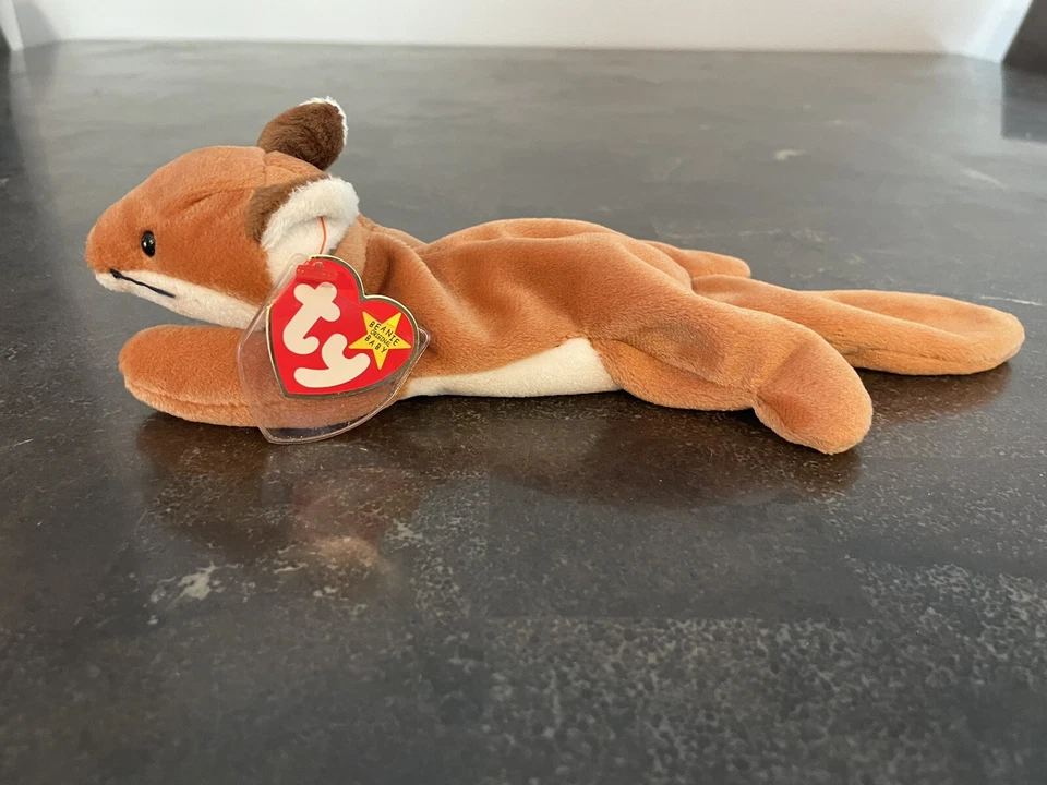 Peluche Ty Beanie Baby Sly the Fox con pellets y todas las etiquetas vintage 1996 Foto 2 de 4