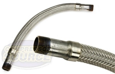 3/4'' x 18''  Stainless Steel Compressed Air Line Metal Flex Hose Compressor Tube