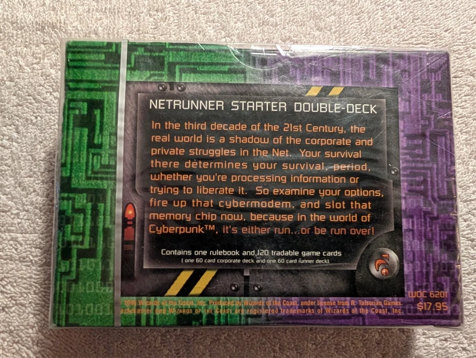 Sealed WOTC 1996 Net Runner Starter Double Deck Deckmaster WOC 6201 - Image 2 of 3