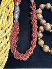 Vintage Boho Wooden/Seed Bead Necklace & Bracelet Lot — photo 5