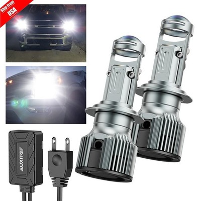 AUXITO H7 Bi-LED Projector LED Lens High Low Beam Headlight Bulbs Retrofit LHD