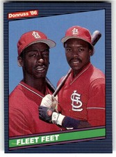 1986 Leaf Fleet Feet (Willie McGee / Vince Coleman) #225