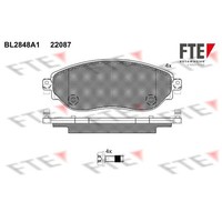 FTE BremsbelÄGe Satz Vorne Passend FüR Fiat Talento Nissan NV300 Primastar Opel