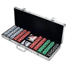 500 Piece Heavy 11.5g Poker Chips Set for Cards Texas Holdem with Carrying Case