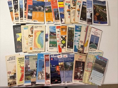 Lot Of 40 USA & Some CAN Regional & City Road Maps Travel Tourism 1970-2000 s