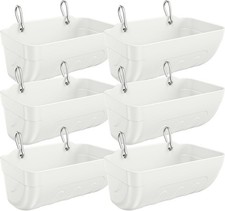 Goat Feeders Hanging, Chicken Waterer Feeder Trough for Poultry 6  3.5 Quart 