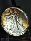 1989 1 oz Silver American Eagle  With Toning On OBV/REV, GEM!!