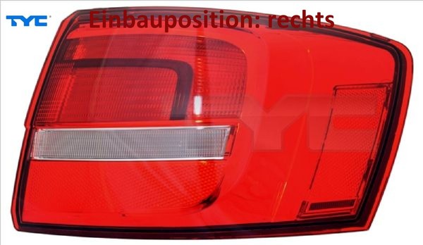 TYC 11-6783-11-9 Heckleuchte Rechts RüCklicht Hecklicht RüCkleuchte FüR VW-image