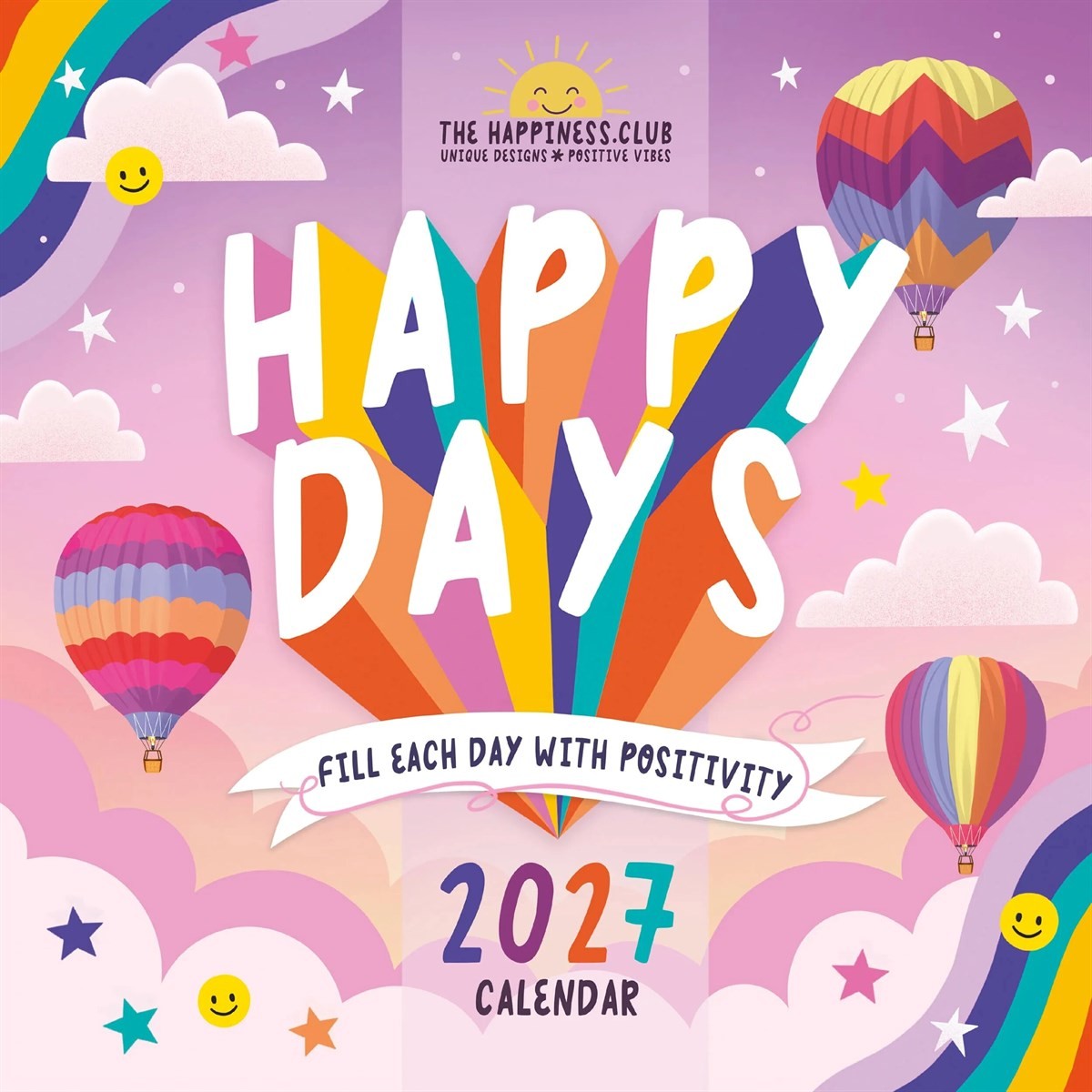 The Happiness Club, Happy Days Calendar 2027, Wall Calendars, Gift