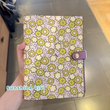 NWT Coach Notebook With Floral Print Imitation Gold / Lilac Multi CBM00