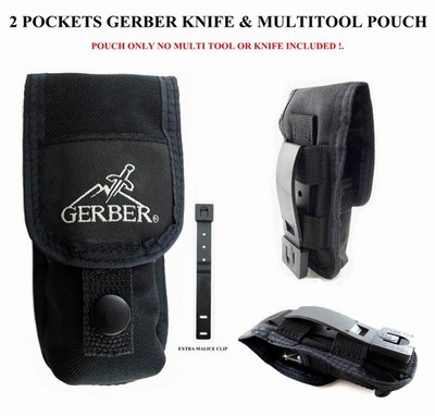 *1Pc. 2 POCKETS GERBER POUCH FIT FOR GERBER MP800, MP600, 06 AUTO, MAGNUM KNIFE*
