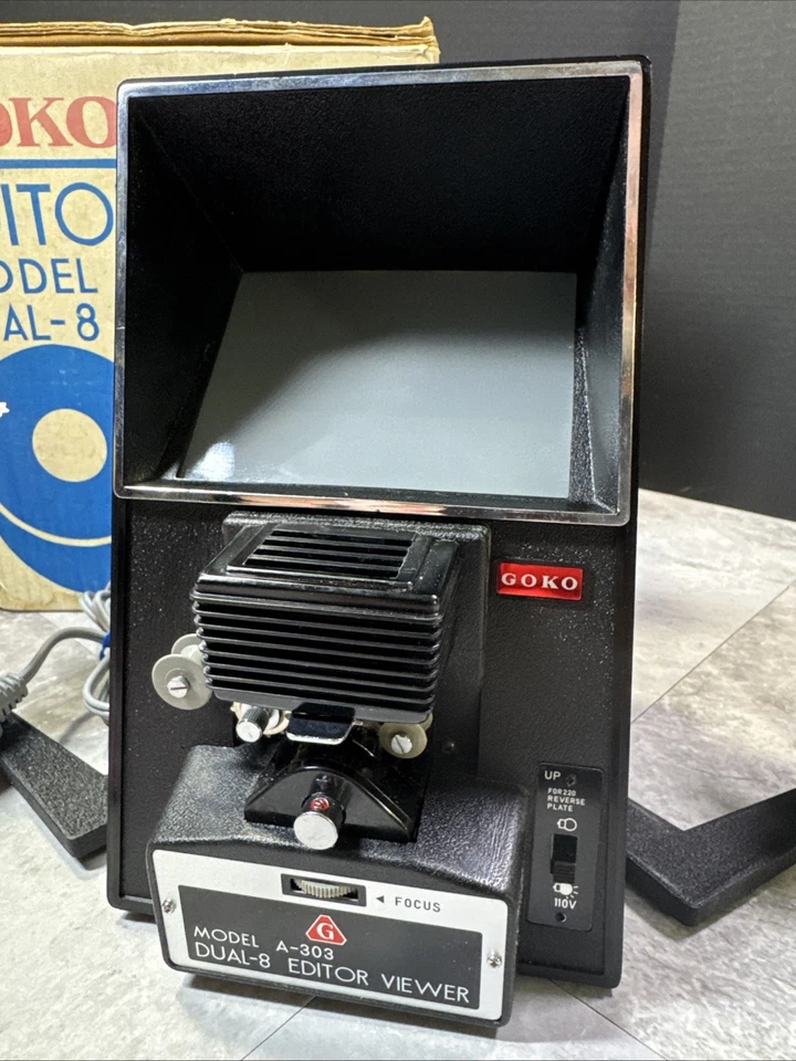 Visor Editor Vintage Goko Dual-8 Modelo A-303 Super 8 Hecho en Japón SIN PROBAR Foto 2 de 4