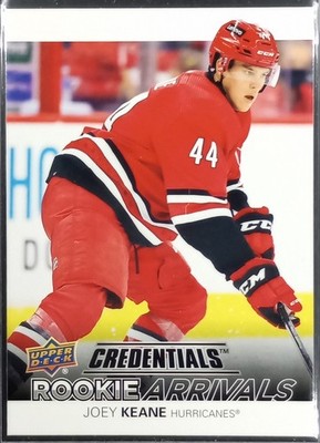 2021-22 Upper Deck Credentials Joey Keane Rookie Arrivals  #RA-21 RC