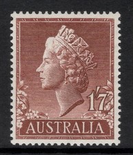 AUSTRALIA 1953-57  1s.7d RED- BROWN 