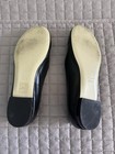 CHANEL Women’s Black Leather Quilted Logo Round Toe Slip-On Ballet Flats 6.5 — photo 6
