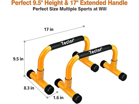 Heavy-Duty No Wobbling Parallel Bars Yellow 
