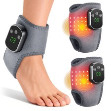 660nm Red Light Therapy Foot Ankle Massager Brace Heating Vibration Pain Relief