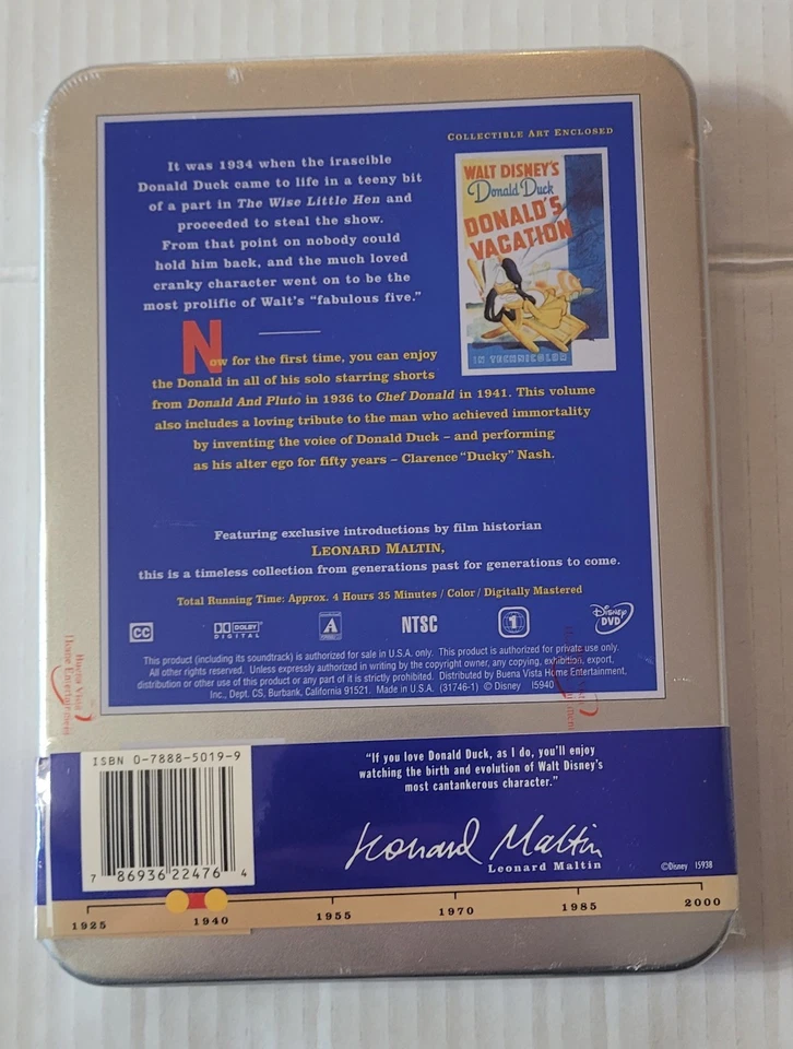 Walt Disney Treasures The Chronological Donald Duck Volume 1 2-DVD Set 1934-1941 - Image 2 of 4
