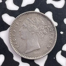 1841 India 2 Annas Lot#C5490 Silver! Nice!