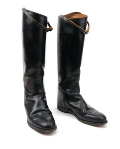 Moss Bros Covent Garden Men's Rare Black Leather Riding Boots, US 11 (Women 8.5)