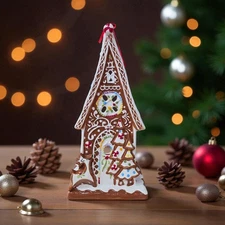 Blue Sky Clayworks Gingerbread Candle House 14 inch