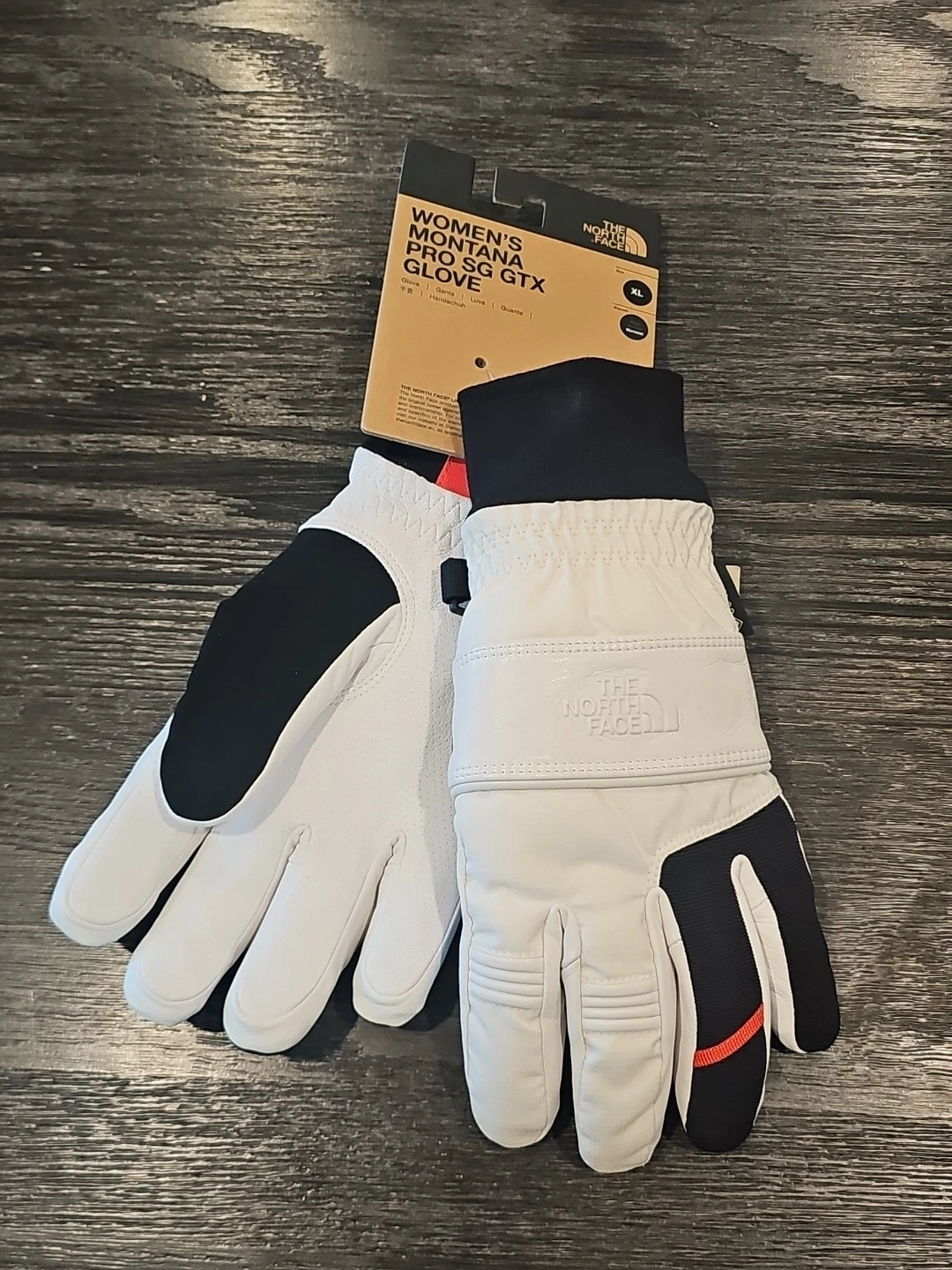 The North Face Women’s Montana Pro SG GTX Gloves Gore-Tex Warm White Size XL NWT