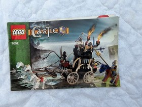 LEGO CASTLE 7092 SKELETONS' PRISON CARRIAGE INCOMPLETE 1 KNIGHT 1 WHITE HORSE