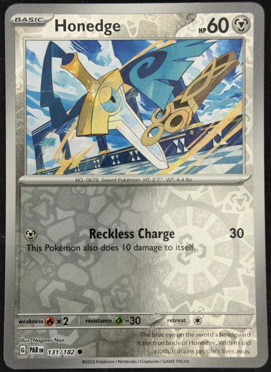 honedge pokemon card value Honedge (130/182) - SV04 Paradox Rift