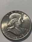 1958 D  FULL CRACK UNCIRCULATED Franklin Half Dollar        N552