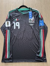 Adidas Mexico National Team 26 World Cup Black Third MORA 19 Long Sleeve Shirt L