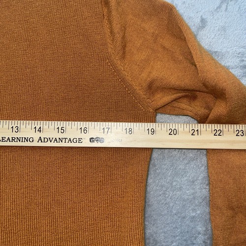 Orvis Sweater Cardigan Women's XS Merino Wool Open Front Tunic Orange *read* - Picture 6 of 9