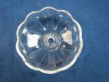 Vintage European Design Clear Glass 6 Holes 4" Bobeche Chandelier, Lamp part#22