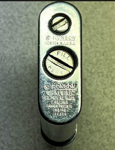 Vintage Ronson WHIRLWIND ETCHED CHROME WINDPROOF AUTOMATIC CIGARETTE LIGHTER - Picture 4 of 4