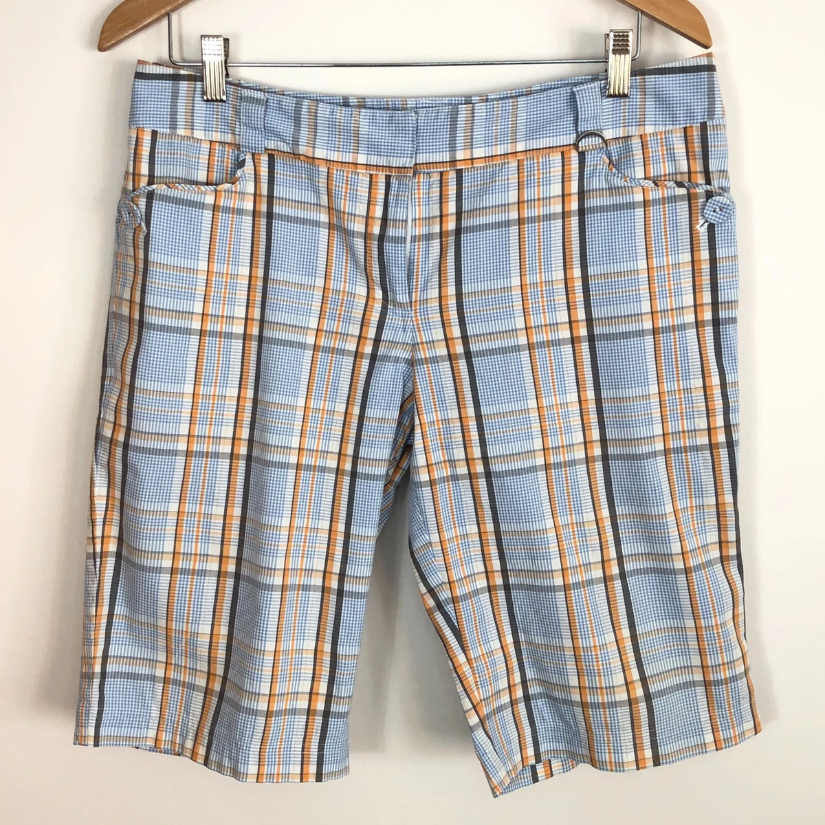 Womens plaid cheap golf shorts