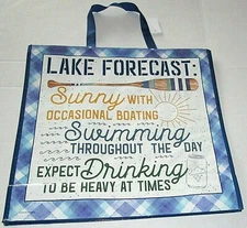 RUSTIC/LODGE Reusable Tote Bag 19" X 18" X 7"    LAKE FORCAST