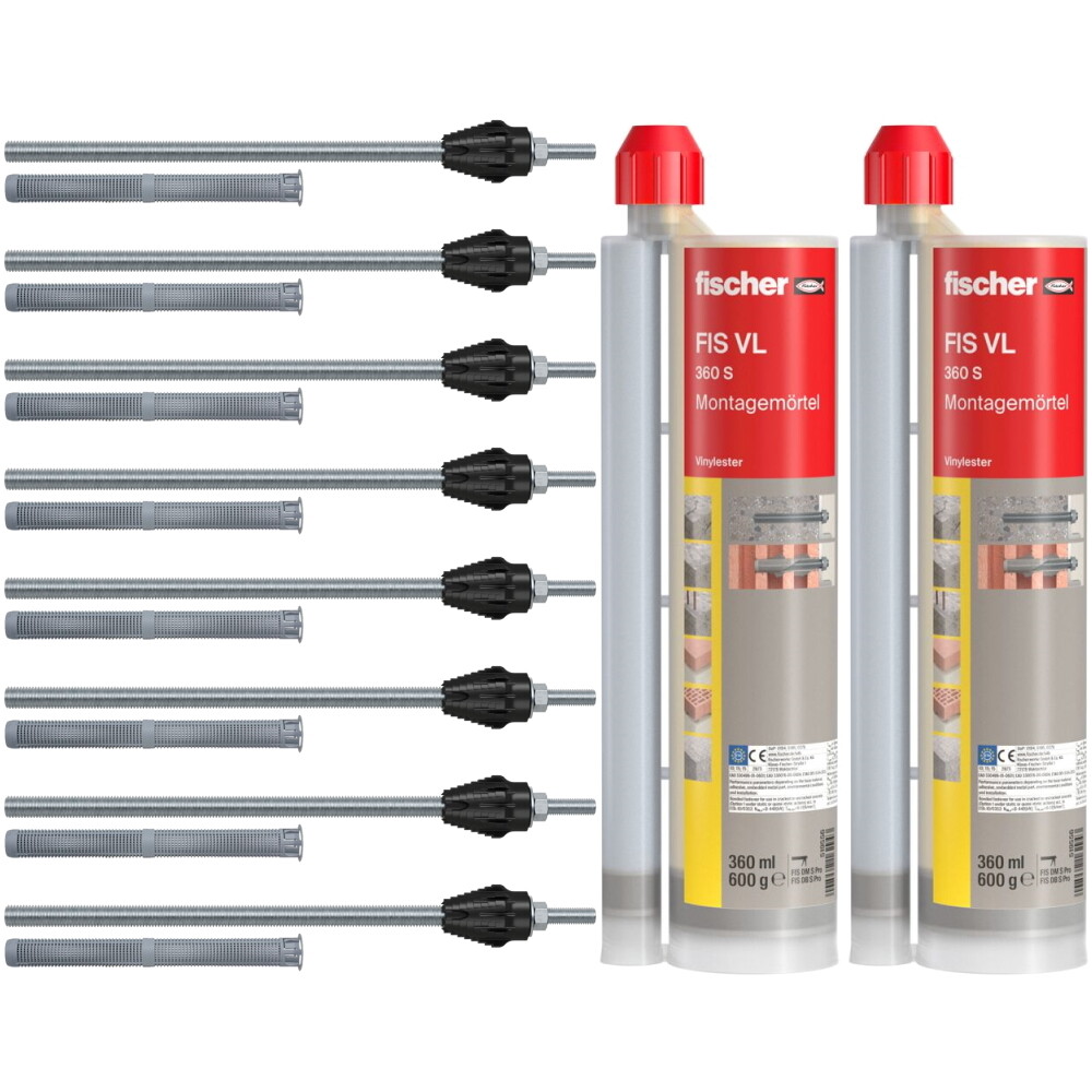 Fischer Thermax Set - 8x THERMAX M16/170 M12 - 2x Mörtel FIS VL360S - 1x Pistole - Image 7