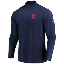 Men's Under Amour Cleveland Indians Passion Quarter Zip Pullover Jacket