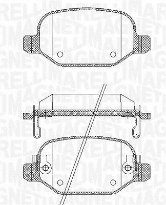MAGNETI MARELLI 363916060688 - Kit pastiglie freno asse posteriore PF0688