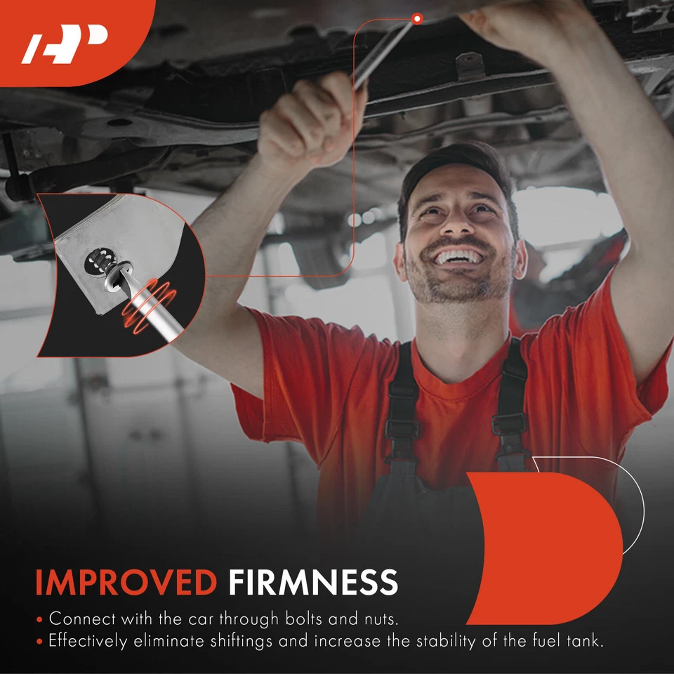 Correas de tanque de combustible de acero A-Premium 2 piezas para Lincoln Continental 1983-1987 2,4 L Foto 4 de 4