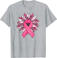 Breast Cancer Tee Sunflower Breast Cancer Awareness Unisex T-Shirt