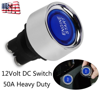 Car Illuminated Engine Start Switch Push Button Starter Ignition On Off Switches