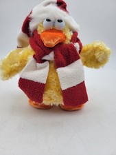 Dan Dee Chicken Dance Animated Chick Plush 8  Winter Hat  Scarf Christmas VIDEO